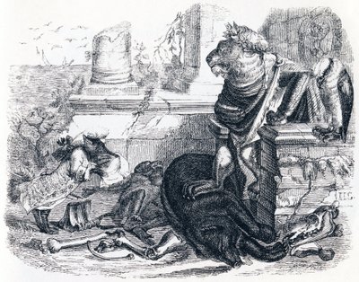 La corte del leone - Favole di La Fontaine da Grandville