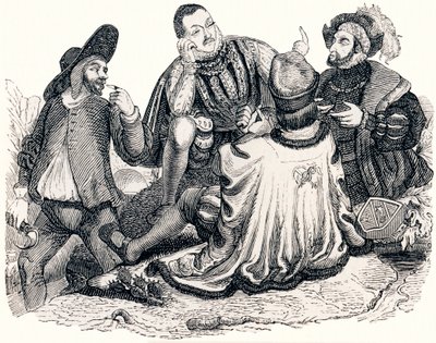 Il mercante, il gentiluomo, il patrizio e il figlio del re (Le marchand, le gentilhomme, le patre et le fils de roi) - Favole di La Fontaine da Grandville