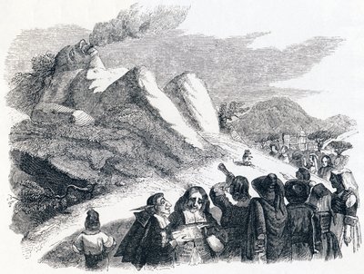 La montagna che partorisce (La montagne qui accouche) - Favole di La Fontaine da Grandville