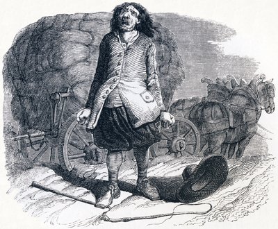 Il carrettiere impantanato - Favole di La Fontaine da Grandville