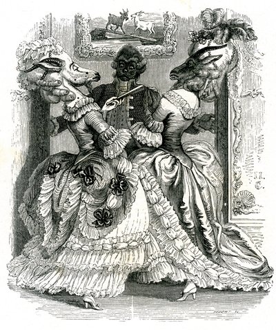 Le due capre: favola di La Fontaine da Grandville (1803 47)