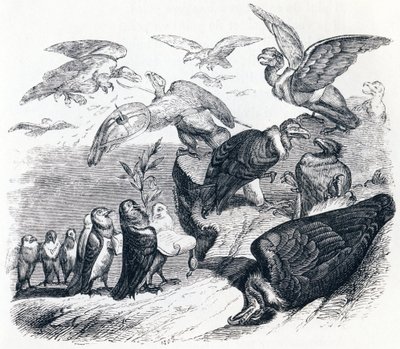Gli avvoltoi e i piccioni da Grandville
