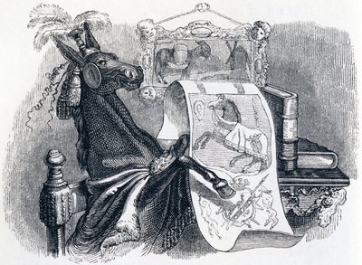 Il mulo che si vanta della sua genealogia (Le mulet se vantant de sa généalogie) - Favole di La Fontaine da Grandville