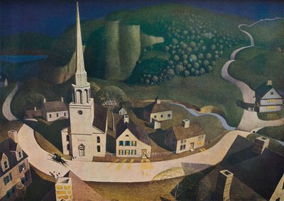 La cavalcata di mezzanotte di Paul Revere, 1931, 1943 da Grant Wood