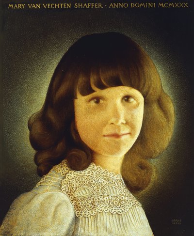 Ritratto di Mary Van Vechten Schaffer, 1930 da Grant Wood