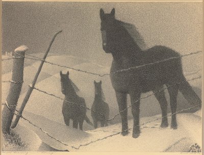Studio per "Febbraio", 1940 da Grant Wood