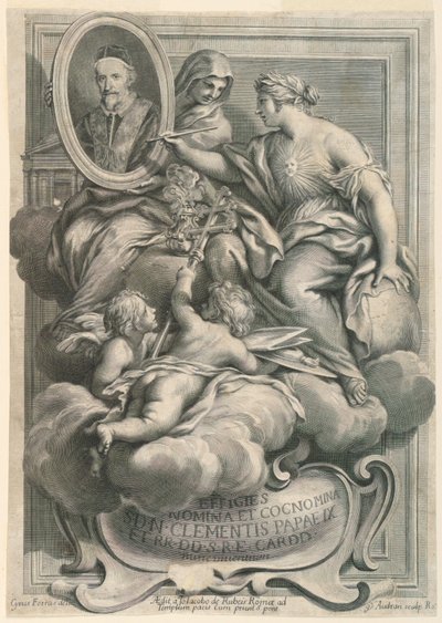 Effigies Nomina et Cocnomina Clementis Papae IX da Gérard Audran
