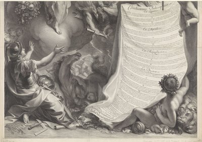 Allegoria del potere di Luigi XIV da Gérard Edelinck