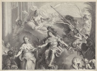Allegoria del potere di Luigi XIV da Gérard Edelinck