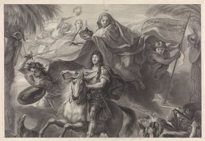 Ritratto equestre allegorico di Luigi XIV, re di Francia da Gérard Edelinck
