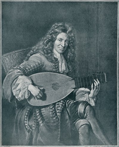Charles Mouton, c1626-1710. Liutista e compositore francese, 1909 da Gérard Edelinck