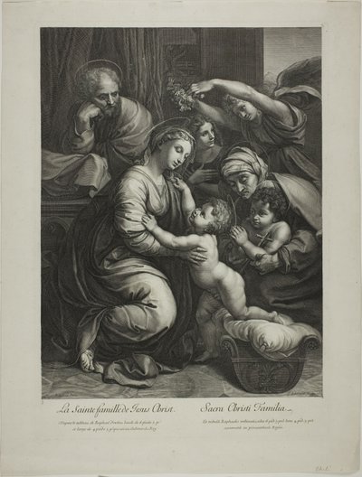Sacra Famiglia di Gesù Cristo da Gérard Edelinck
