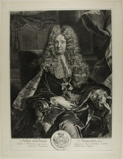 Jules Hardouin Mansart da Gérard Edelinck