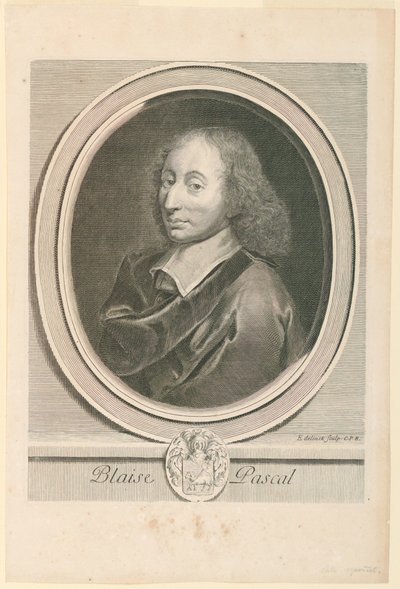 Ritratto di Blaise Pascal (1623-1662) da Gérard Edelinck