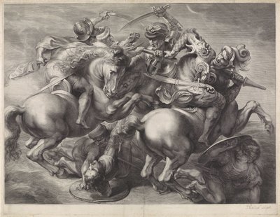 Battaglia di cavalieri da Gérard Edelinck
