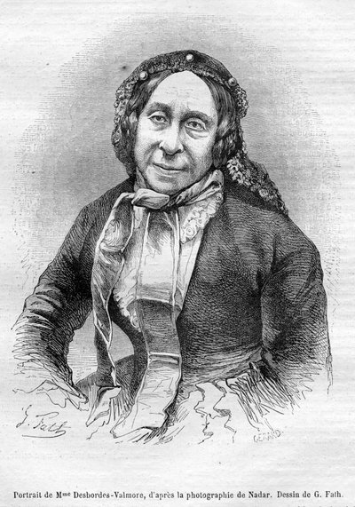 Ritratto di Marceline Desbordes Valmore da «Gérard» d’après Georges Fath d’après Nadar