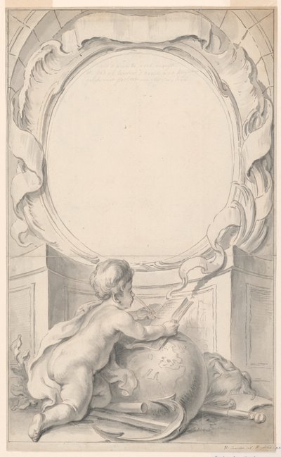 Progetto per la cornice che circonda il ritratto di Sir Walter Raleigh da Gravelot