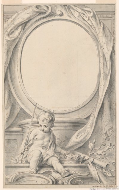 Progetto per la cornice che circonda il ritratto di William Russell, primo duca di Bedford da Gravelot