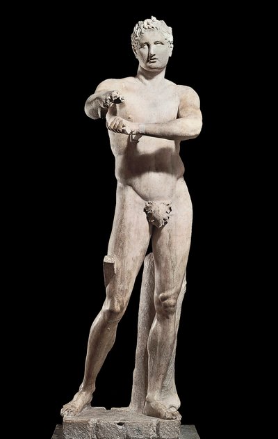 Antichità greca: Apoxyomene, atleta nudo che si gratta la pelle con uno strigile da Greco Roman Greco Roman