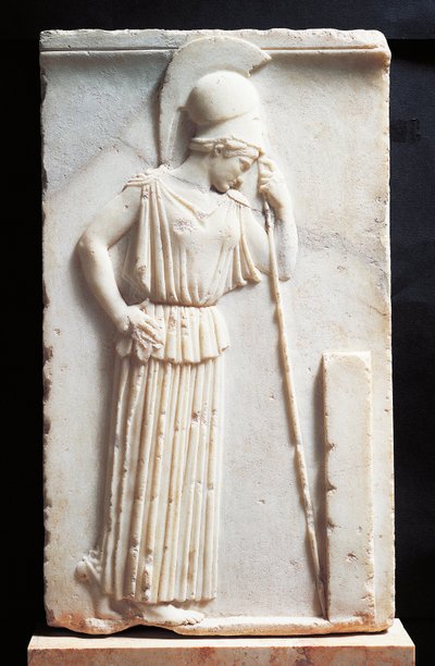 Bassorilievo raffigurante Atena in lutto davanti a una stele da Greek