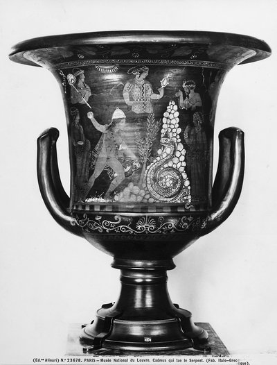 Cratere a Campana con Scene Mitologiche che Rappresentano Cadmo e il Serpente da Greek