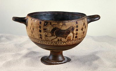 Kotyle a figure nere, c.600-500 a.C. da Greek