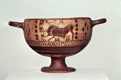 Kotyle a figure nere, c.600-500 a.C. da Greek