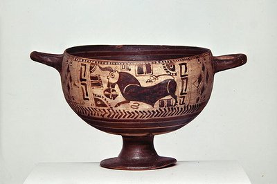 Kotyle a figure nere, c.600-500 a.C. da Greek