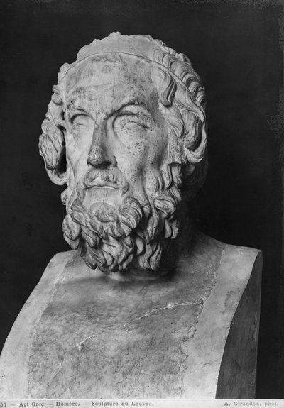 Busto di Omero, periodo ellenistico (330-20 a.C.) da Greek