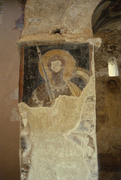 Affreschi deturpati nella Chiesa della Panayia da Greek