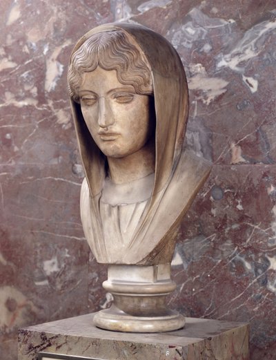 Testa di una donna conosciuta come Aspasia di Mileto da Greek