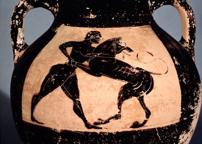 Eracle che Lotta con il Leone Nemeo, dettaglio da un