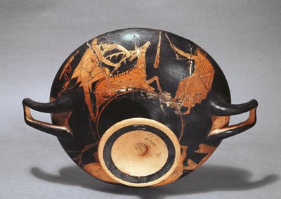 Kylix decorato con Eracle e la Cerva Cerinea da Greek