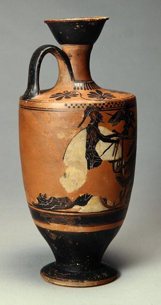 Lekythos con Achille e il corpo di Ettore, da Atene, 510-500 a.C. da Greek