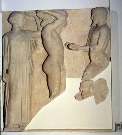 Metope X dal Tempio di Zeus che raffigura Ercole che riceve le mele d