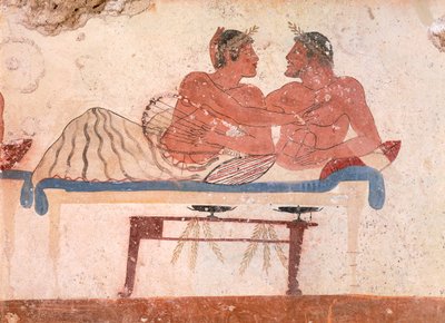 Scena di simposio (dettaglio), c.480-490 a.C. da Greek