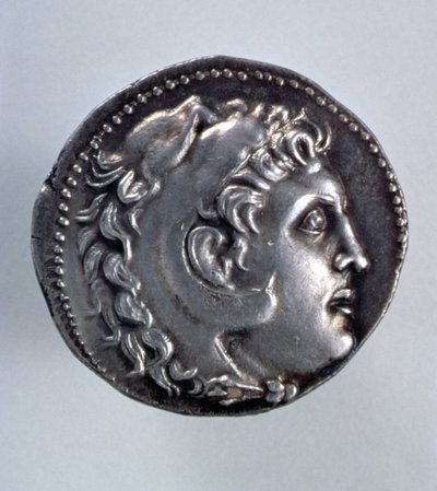 Tetradramma di Alessandro Magno con la testa di Eracle con copricapo di pelle di leone da Greek School