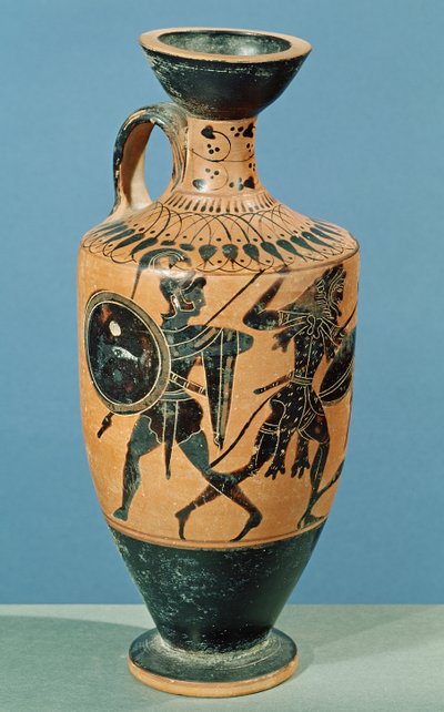 Lekythos in Stile Attico, raffigurante Ercole e le Amazzoni da Greek School