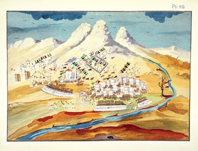 Battaglia a Rhachova, tavola 16 da Storia illustrata della guerra d