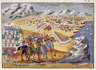 Battaglia di Langada e Compoti nel 1821, dalla Storia Illustrata della Guerra d