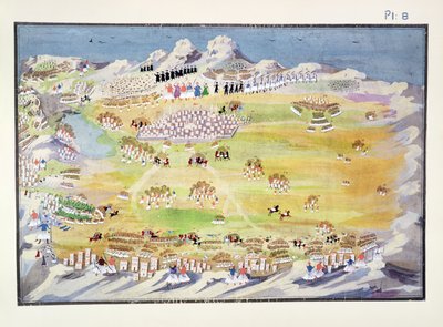 Battaglia di Tripolitza e villaggi circostanti, tavola 8 da Storia illustrata della guerra d