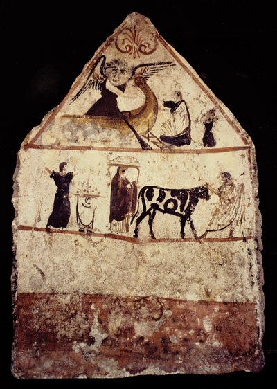 Necropoli di Gaudo, affresco lucano della tomba, 340 a.C. da Greek School