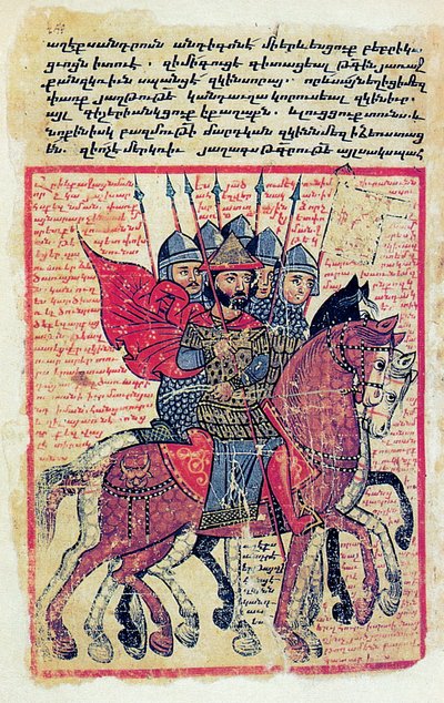 Scena militare da un manoscritto armeno del XIV secolo da Greek School