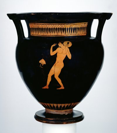 Cratere a figure rosse che raffigura un lanciatore di disco da Greek School