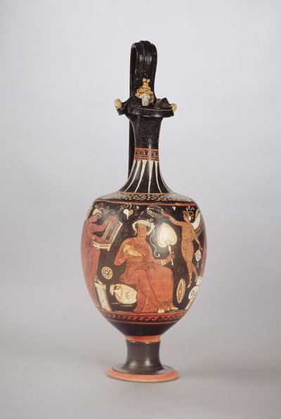 Oinochoe a figure rosse e bianche, c.310 a.C. da Greek School