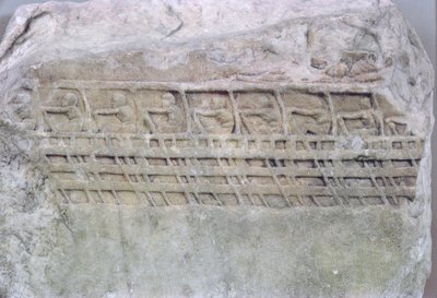 Rilievo di una trireme da Greek School