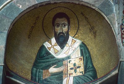 San Basilio, mosaico nel Katholikon da Greek School
