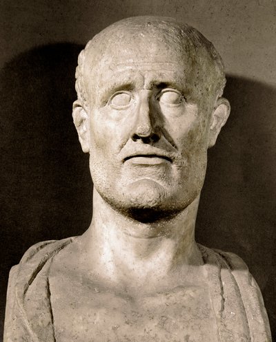 Busto di Alcibiade (450-404 a.C.) statista e generale ateniese da Greek or Roman