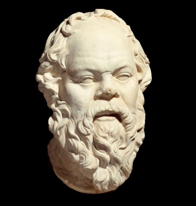Busto di marmo del filosofo greco Socrate da Greek or Roman
