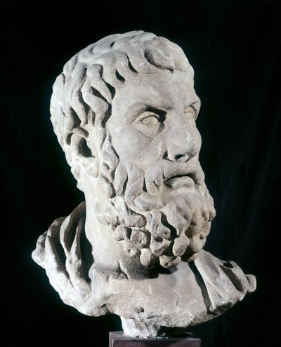 Ritratto di Epicuro (341 a.C. - 270 a.C.), filosofo greco, fondatore dell